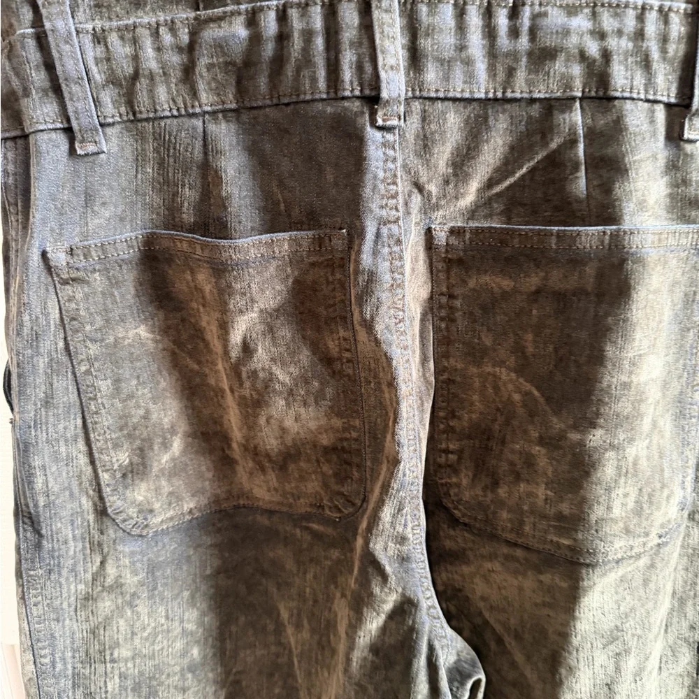 NWT Moss Green Velvet Denim Jumpsuit - Picture 3 of 13